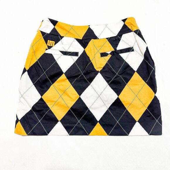 Loudmouth Ladies Argyle Plaid Patterned Check Golf Skirt Skort Size 10 - Picture 2 of 3